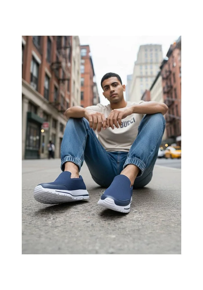 Bacca Bucci Blue Comfortable Lightweight Walking Shoes for Men | Best Price UAE